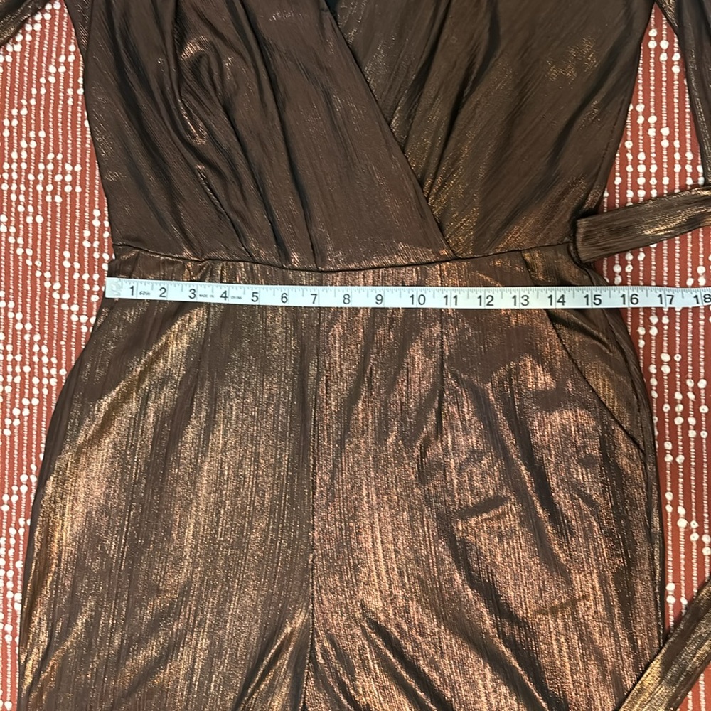 Adelyn Rae Lexi Metallic Jumpsuit Size M GUC - Picture 14 of 16